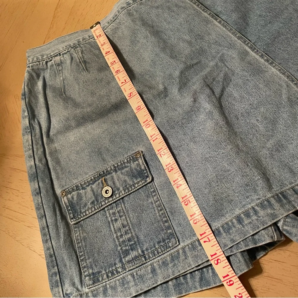 Vintage Bill Blass High-Rise Denim Cargo Skort